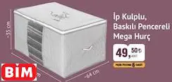 İP KULPLU, BASKILI PENCERELİ MEGA HURÇ